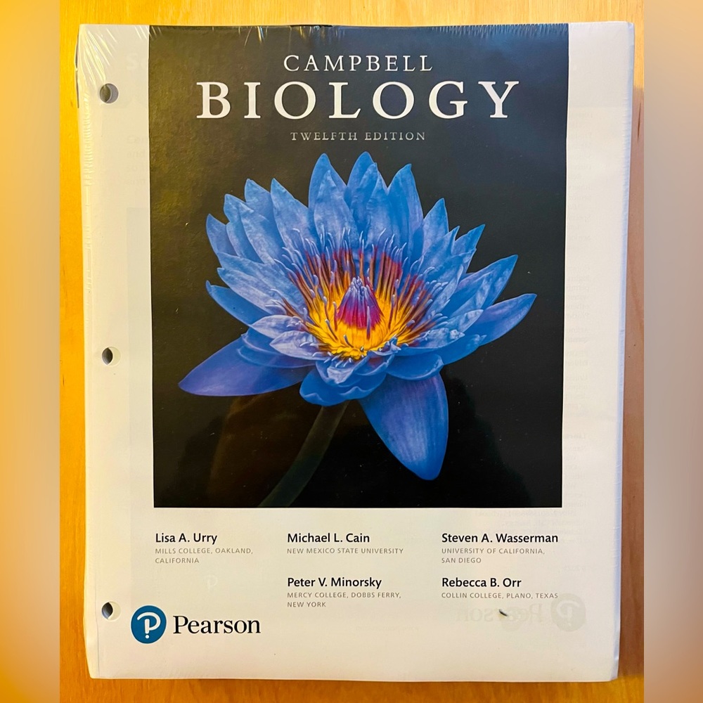 New Loose-leaf Campbell Biology 12th edition textbook Urry, Cain, Wasserman, Orr